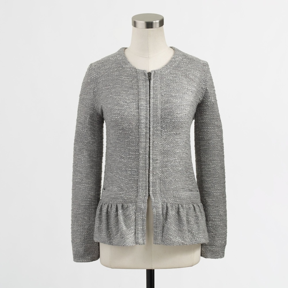J Crew Bouclé Peplum Jacket - Size xs